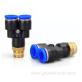 PX pneumatic connector Y type three-way tube fitting